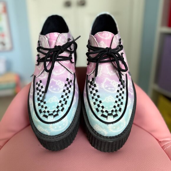 TUK Hello Kitty Kawaii Pastel Ombre Creepers - from *PASTEL GOTH VIDEO!* - Picture 9 of 12